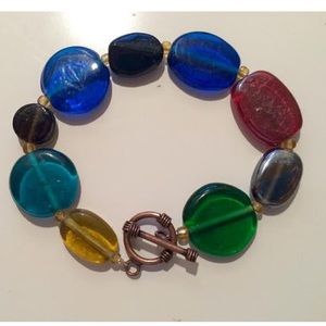 Rainbow lollipop glass bracelet